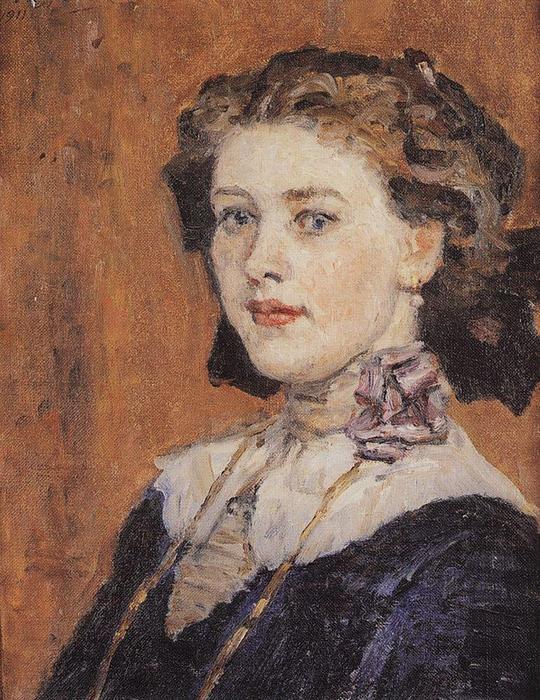 Wikioo.org - The Encyclopedia of Fine Arts - Painting, Artwork by Vasili Ivanovich Surikov - Portrait of young woman