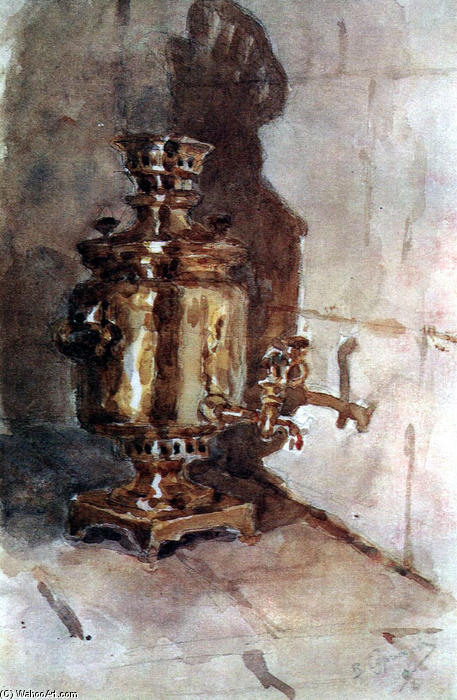 WikiOO.org - Encyclopedia of Fine Arts - Lukisan, Artwork Vasili Ivanovich Surikov - Samovar
