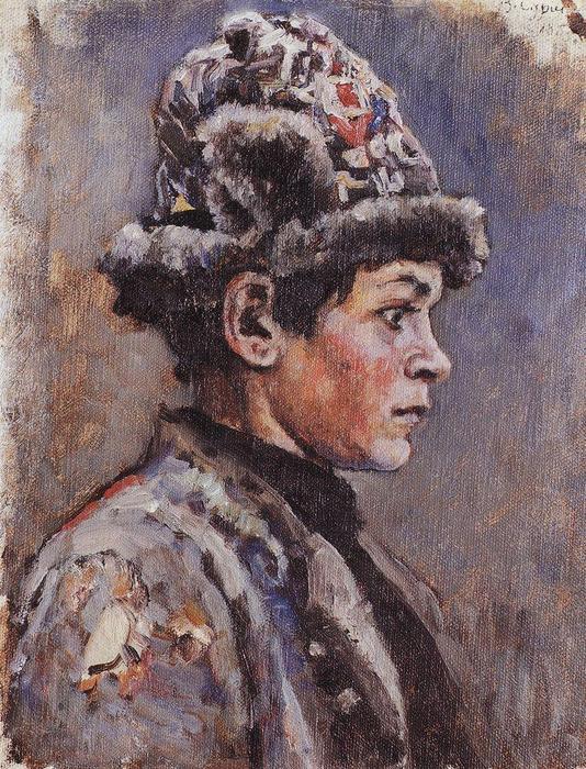 WikiOO.org - Енциклопедия за изящни изкуства - Живопис, Произведения на изкуството Vasili Ivanovich Surikov - Thoughtful teenager