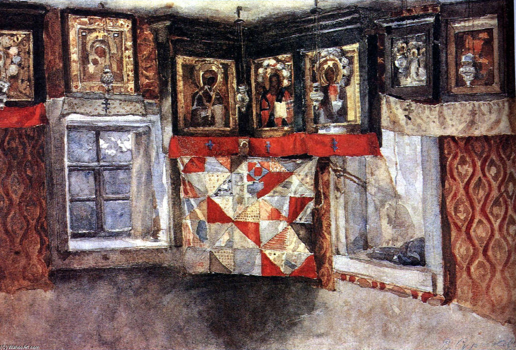 Wikioo.org - The Encyclopedia of Fine Arts - Painting, Artwork by Vasili Ivanovich Surikov - Village altapiece