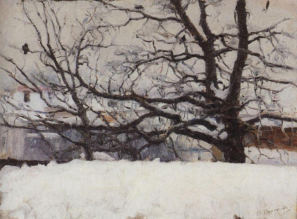 Wikioo.org - The Encyclopedia of Fine Arts - Painting, Artwork by Vasili Ivanovich Surikov - Winter in Moscow