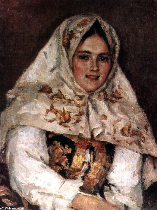 Wikioo.org - The Encyclopedia of Fine Arts - Painting, Artwork by Vasili Ivanovich Surikov - Siberian Beauty. Portrait of E. A. Rachkovsky.