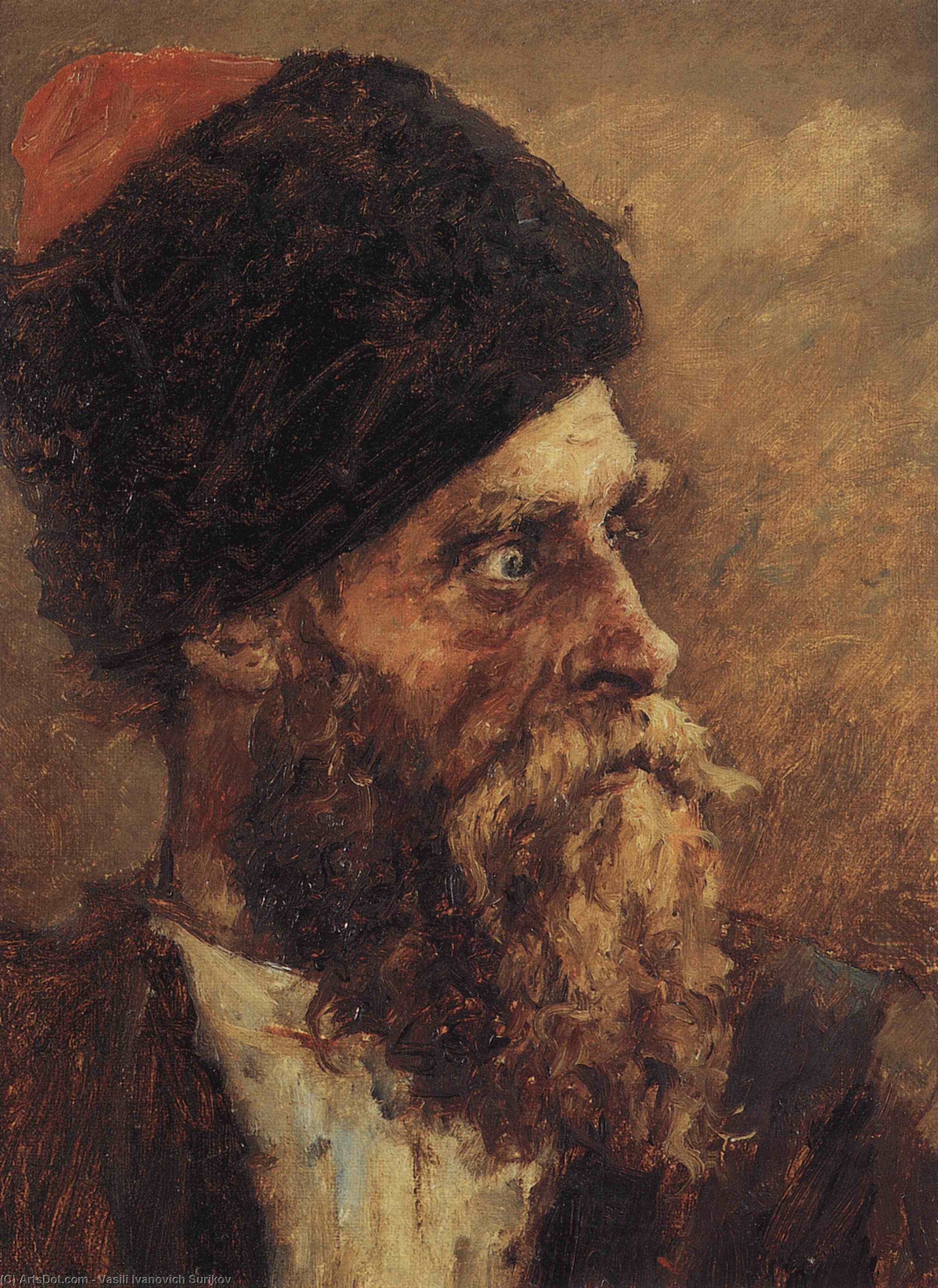 WikiOO.org - Güzel Sanatlar Ansiklopedisi - Resim, Resimler Vasili Ivanovich Surikov - Cossack Dmitry Sokol