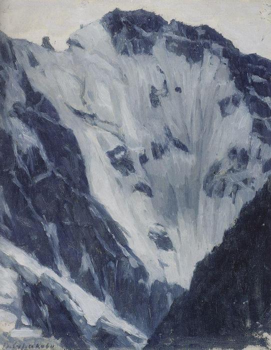 Wikioo.org - The Encyclopedia of Fine Arts - Painting, Artwork by Vasili Ivanovich Surikov - Snowy mountains