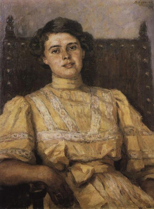 Wikioo.org - The Encyclopedia of Fine Arts - Painting, Artwork by Vasili Ivanovich Surikov - Portrait of E. N. Sabashnikova