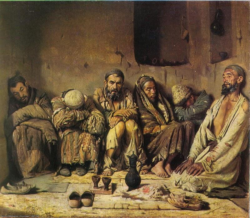 Wikioo.org - The Encyclopedia of Fine Arts - Painting, Artwork by Vasily Vasilevich Vereshchagin - Eaters of opium