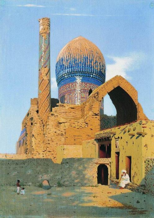 WikiOO.org - Enciklopedija dailės - Tapyba, meno kuriniai Vasily Vasilevich Vereshchagin - Gur Emir Mausoleum. Samarkand
