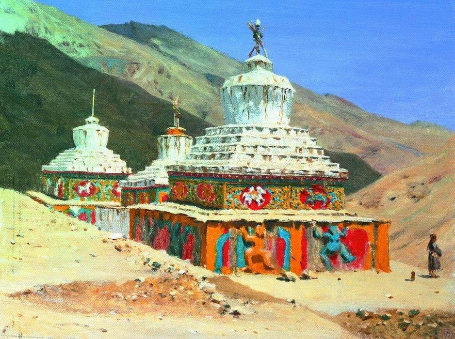 Wikioo.org - The Encyclopedia of Fine Arts - Painting, Artwork by Vasily Vasilevich Vereshchagin - Posthumous monuments in Ladakh