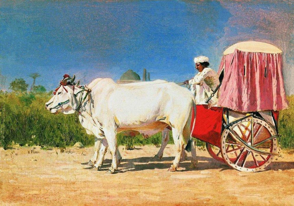 Wikioo.org - The Encyclopedia of Fine Arts - Painting, Artwork by Vasily Vasilevich Vereshchagin - Vehicle in Delhi