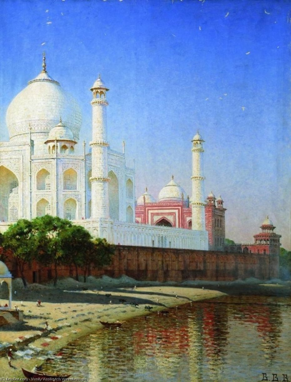 Wikioo.org - The Encyclopedia of Fine Arts - Painting, Artwork by Vasily Vasilevich Vereshchagin - Taj Mahal Mausoleum