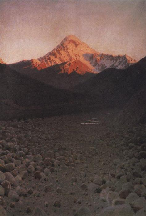 WikiOO.org - Encyclopedia of Fine Arts - Maľba, Artwork Vasily Vasilevich Vereshchagin - The Mount Kazbek