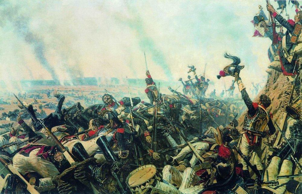 Wikioo.org - The Encyclopedia of Fine Arts - Painting, Artwork by Vasily Vasilevich Vereshchagin - The end of Borodino battle