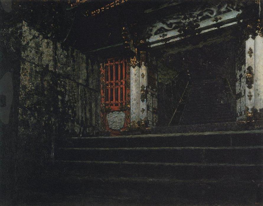 WikiOO.org - Encyclopedia of Fine Arts - Lukisan, Artwork Vasily Vasilievich Vereschagin - Entrance to a Temple in Nikko