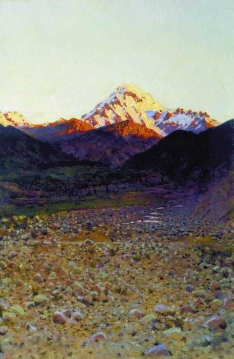 Wikioo.org - The Encyclopedia of Fine Arts - Painting, Artwork by Vasily Vasilevich Vereshchagin - In the mountains