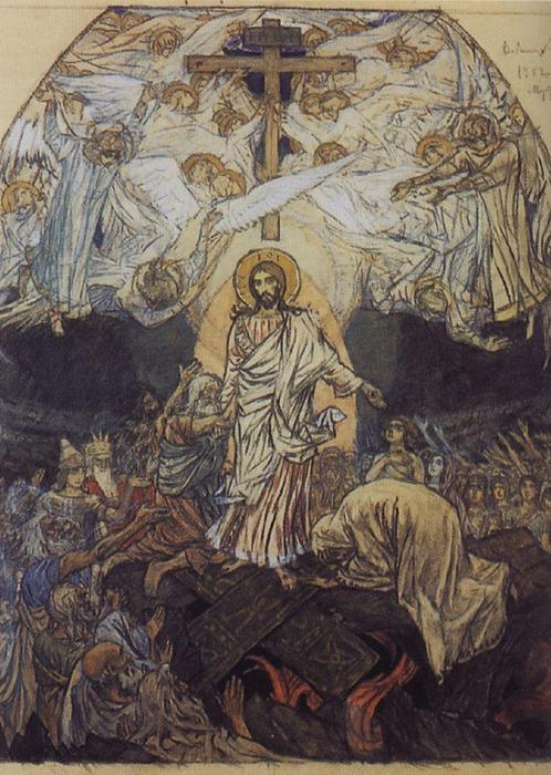 Wikioo.org - The Encyclopedia of Fine Arts - Painting, Artwork by Victor Vasnetsov - Descent into Hell