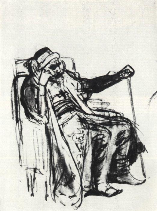 Wikioo.org - The Encyclopedia of Fine Arts - Painting, Artwork by Victor Vasnetsov - Rough outline of the image of Ivan the Terrible