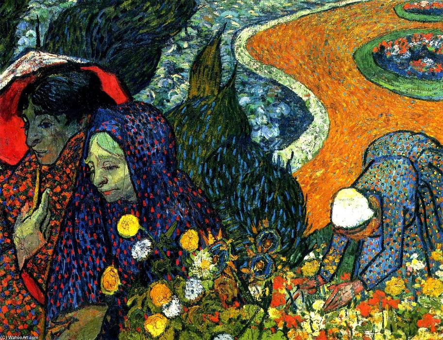 WikiOO.org - Энциклопедия изобразительного искусства - Живопись, Картины  Vincent Van Gogh - Дамы of Arles ( Воспоминания of в саду в эттене )