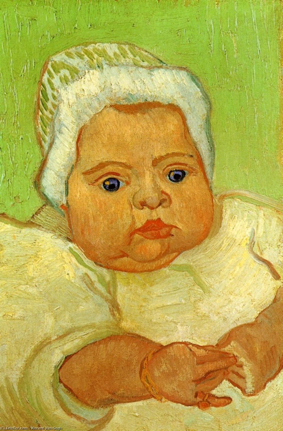 Wikioo.org - The Encyclopedia of Fine Arts - Painting, Artwork by Vincent Van Gogh - The Baby Marcelle Roulin