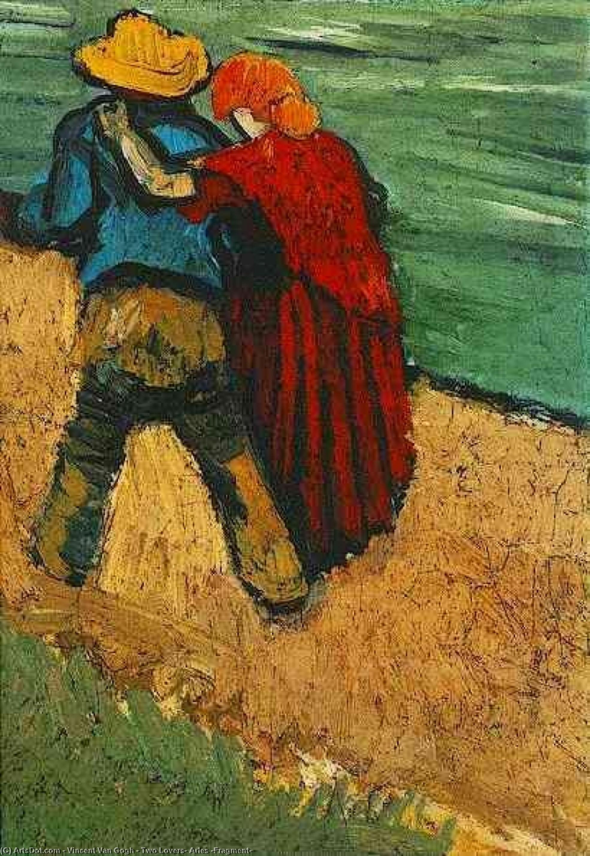 Wikioo.org - The Encyclopedia of Fine Arts - Painting, Artwork by Vincent Van Gogh - Two Lovers, Arles (Fragment)