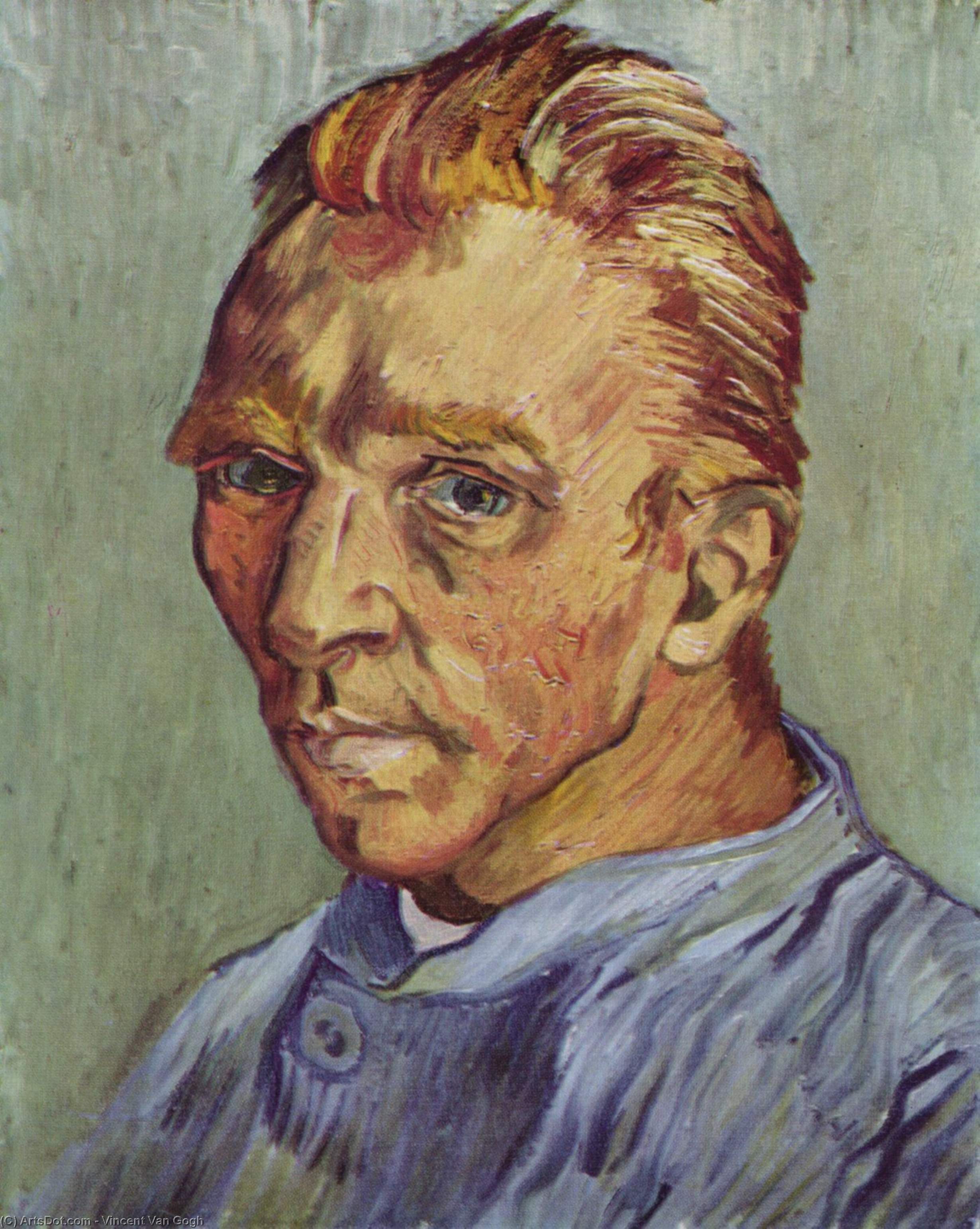 Wikoo.org - موسوعة الفنون الجميلة - اللوحة، العمل الفني Vincent Van Gogh - Self-Portrait