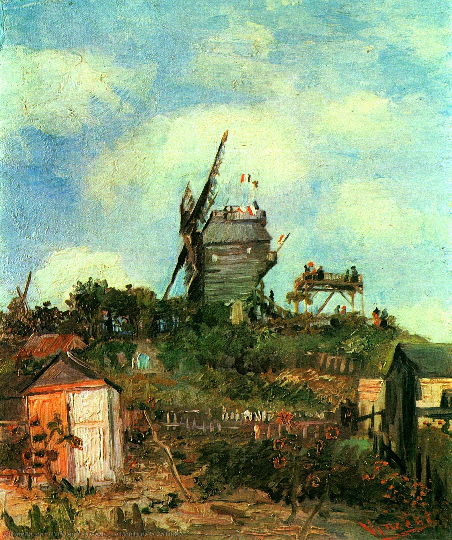 Wikioo.org - The Encyclopedia of Fine Arts - Painting, Artwork by Vincent Van Gogh - Le Moulin de la Gallette 3