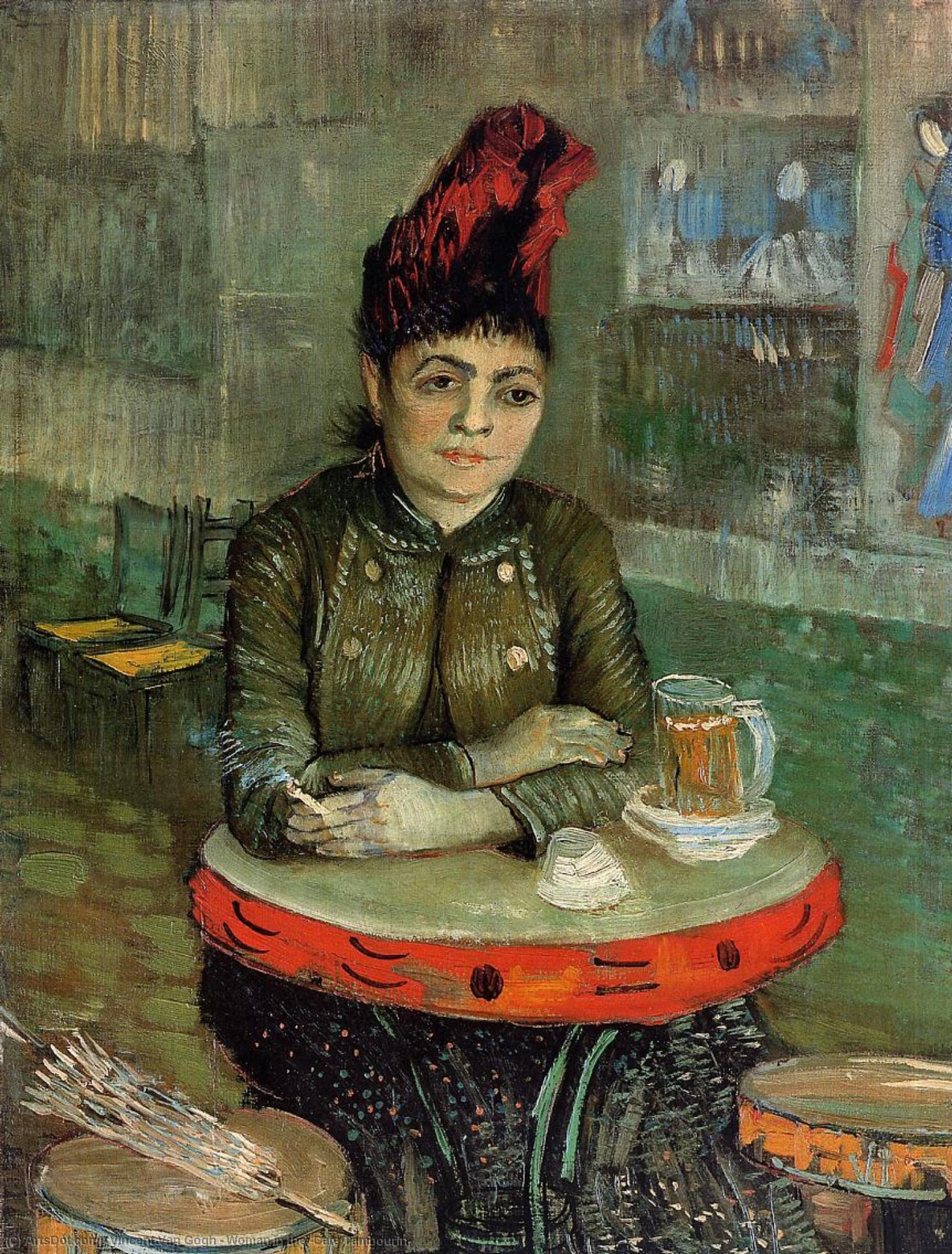 Wikioo.org - The Encyclopedia of Fine Arts - Painting, Artwork by Vincent Van Gogh - Woman in the 'Cafe Tambourin'