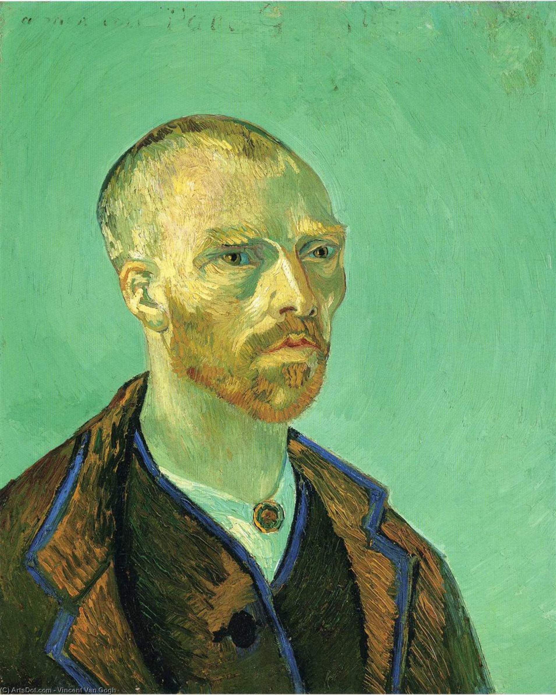 Wikioo.org - The Encyclopedia of Fine Arts - Painting, Artwork by Vincent Van Gogh - Self Portrait Dedicated to Paul Gauguin
