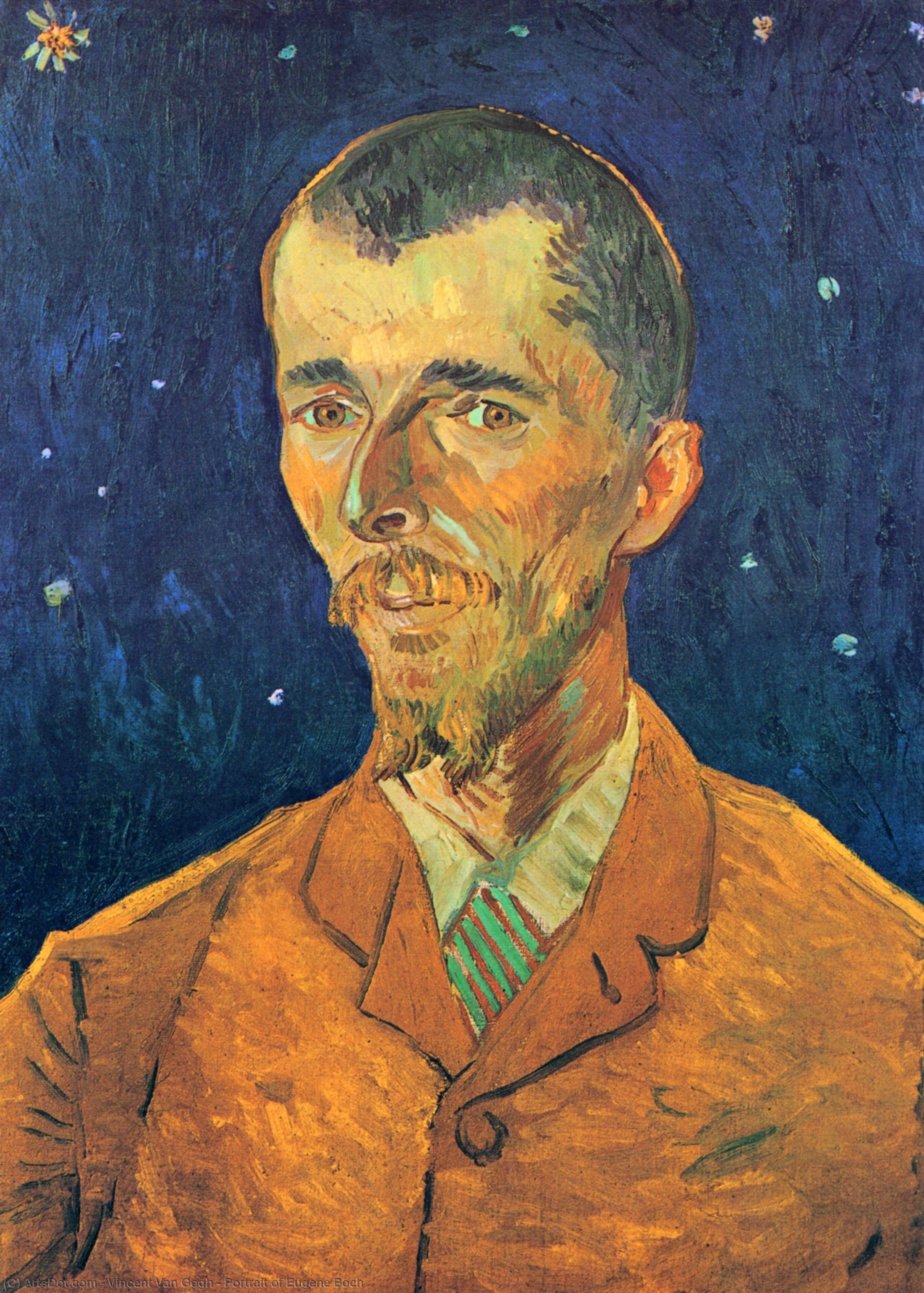 Wikoo.org - موسوعة الفنون الجميلة - اللوحة، العمل الفني Vincent Van Gogh - Portrait of Eugene Boch