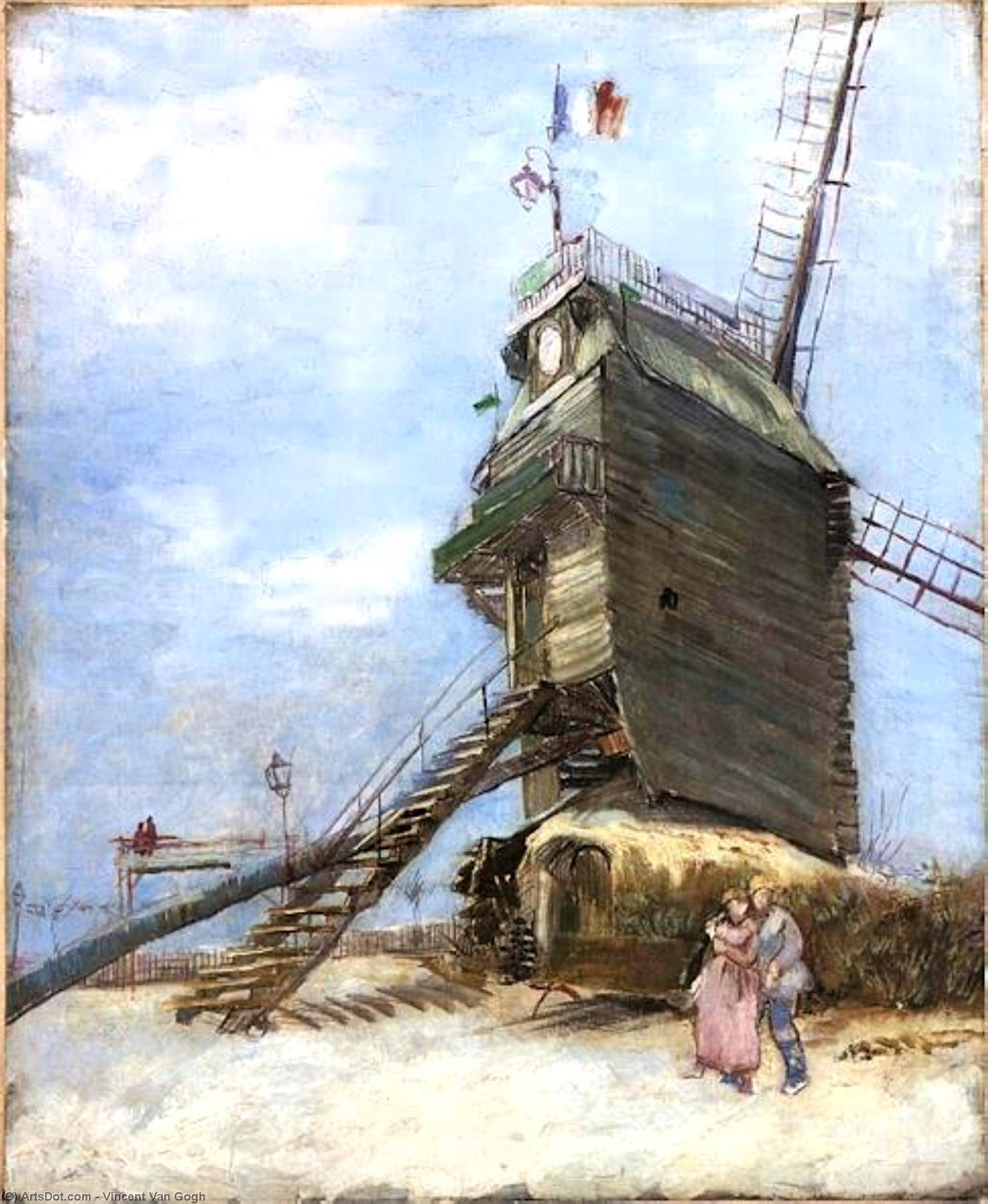 Wikioo.org - The Encyclopedia of Fine Arts - Painting, Artwork by Vincent Van Gogh - Le Moulin de la Galette 4