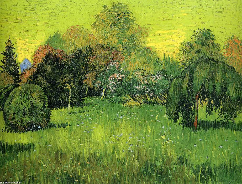 WikiOO.org - Encyclopedia of Fine Arts - Maleri, Artwork Vincent Van Gogh - Public Park with Weeping Willow The Poet s Garden I