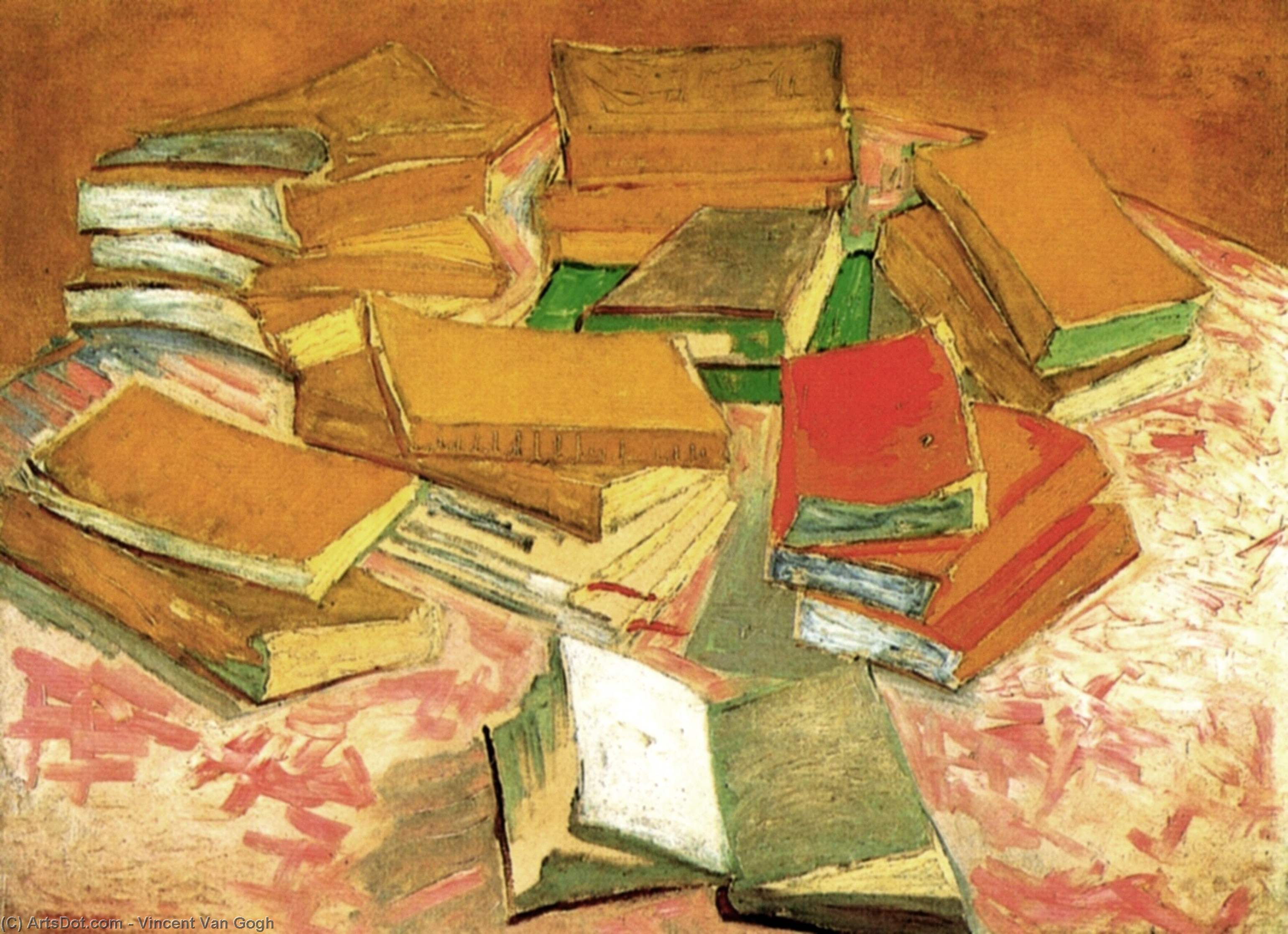 WikiOO.org - Енциклопедия за изящни изкуства - Живопис, Произведения на изкуството Vincent Van Gogh - Still Life - French Novels