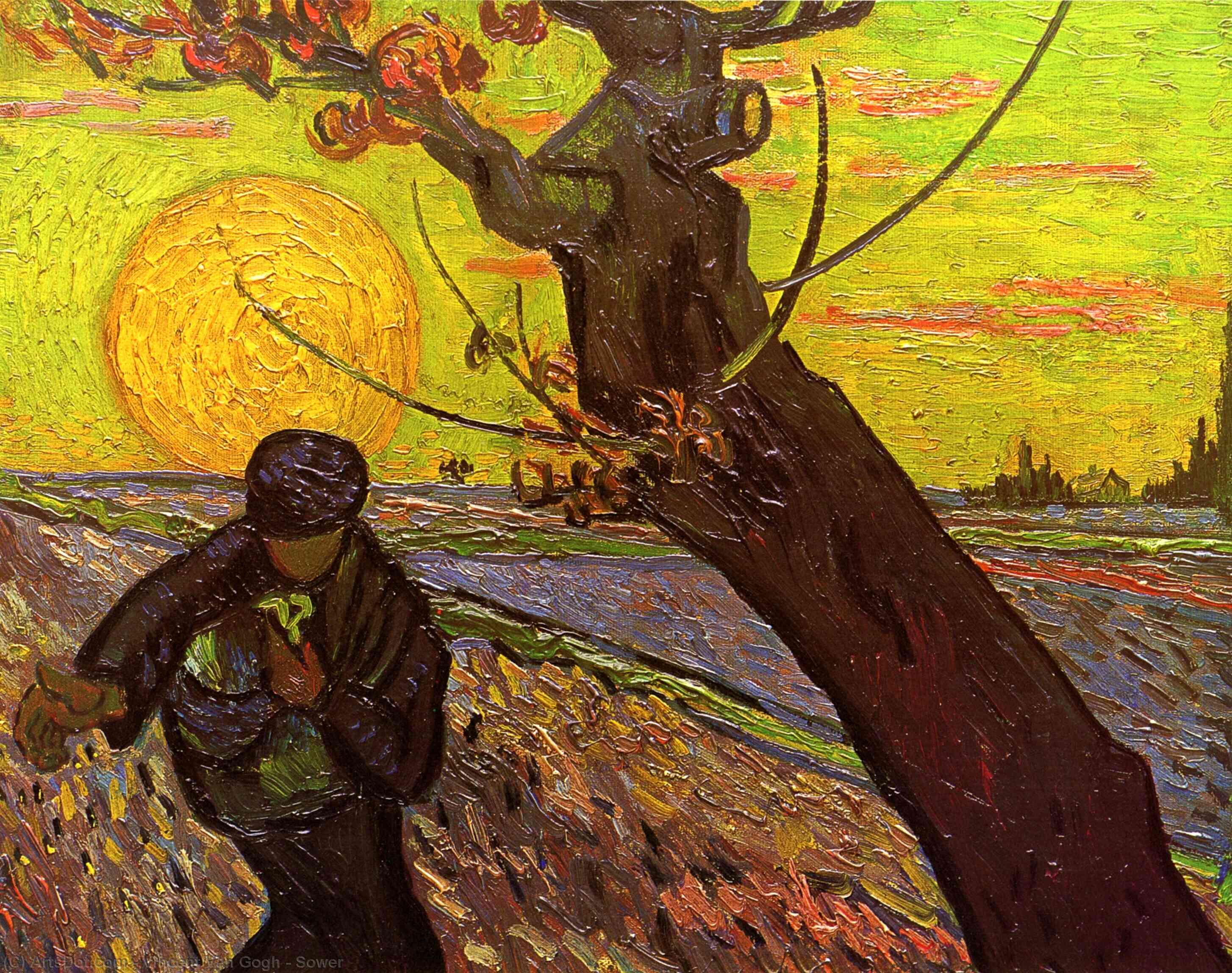 Wikioo.org - Bách khoa toàn thư về mỹ thuật - Vẽ tranh, Tác phẩm nghệ thuật Vincent Van Gogh - Sower