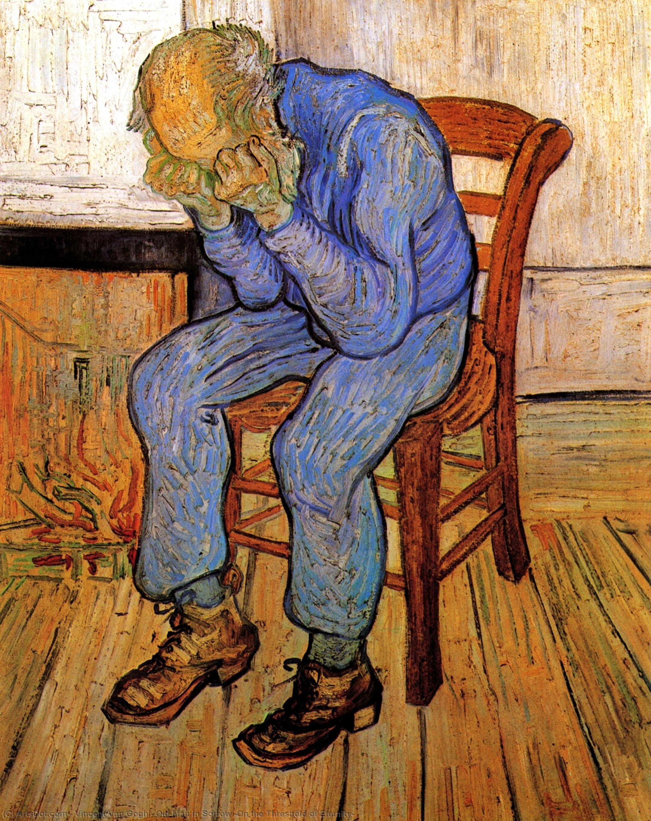 Wikioo.org – L'Encyclopédie des Beaux Arts - Peinture, Oeuvre de Vincent Van Gogh - vieil homme dans la douleur ( sur le seuil de l éternité )