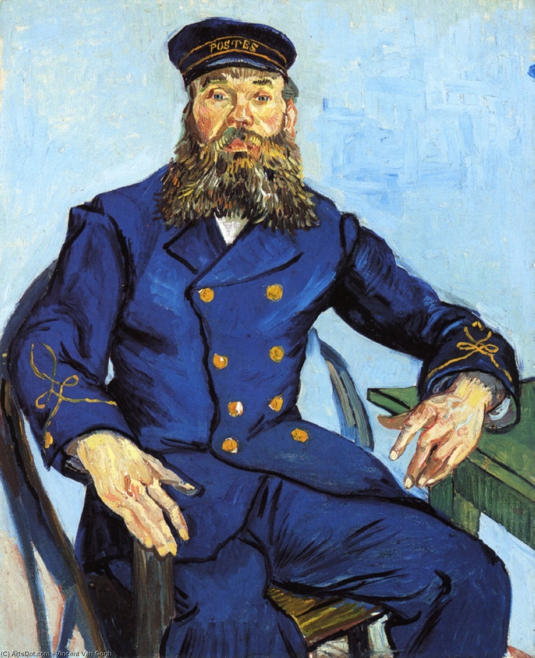 Wikioo.org – L'Enciclopedia delle Belle Arti - Pittura, Opere di Vincent Van Gogh - Postino Joseph Roulin