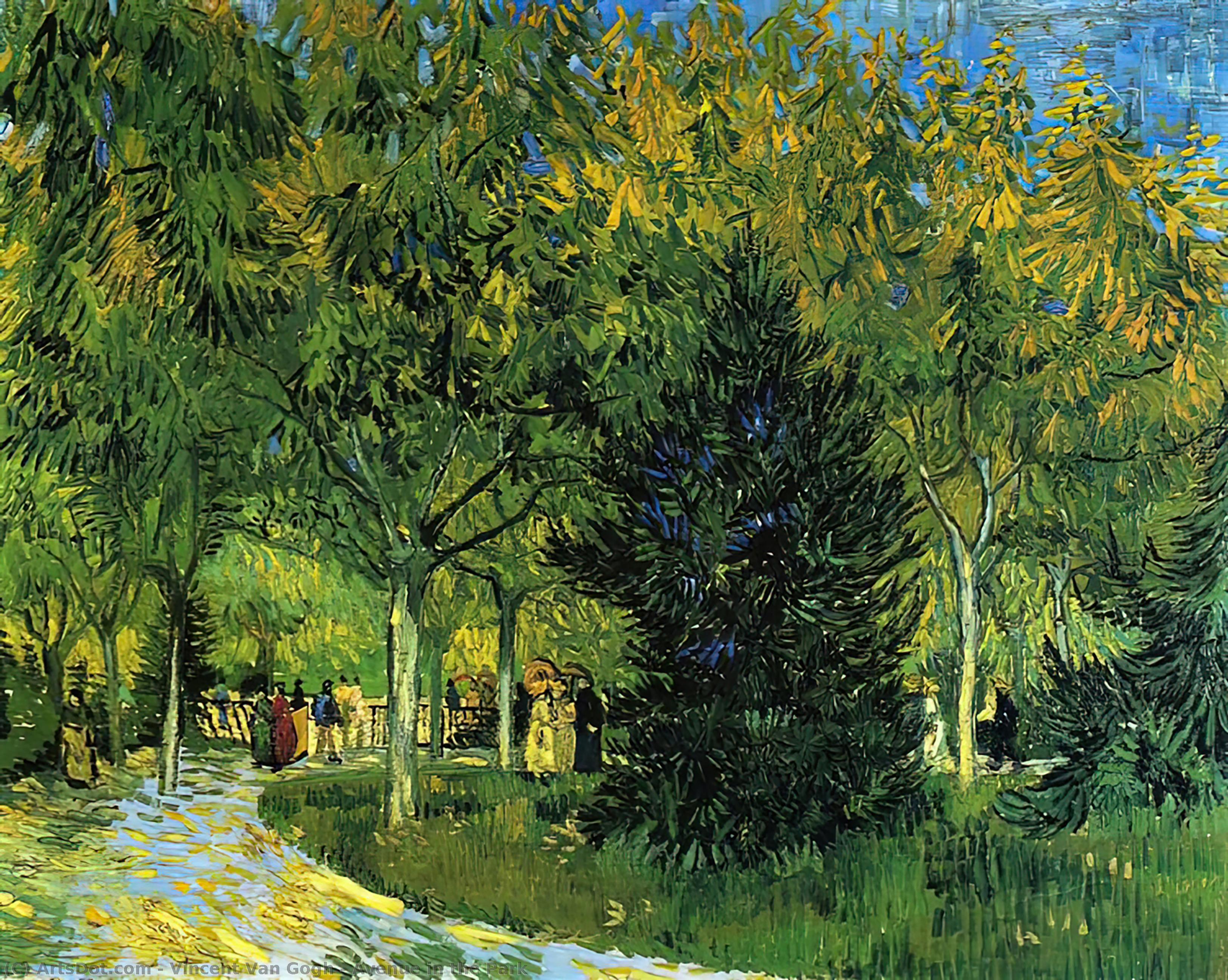 WikiOO.org - Encyclopedia of Fine Arts - Maleri, Artwork Vincent Van Gogh - Avenue in the Park
