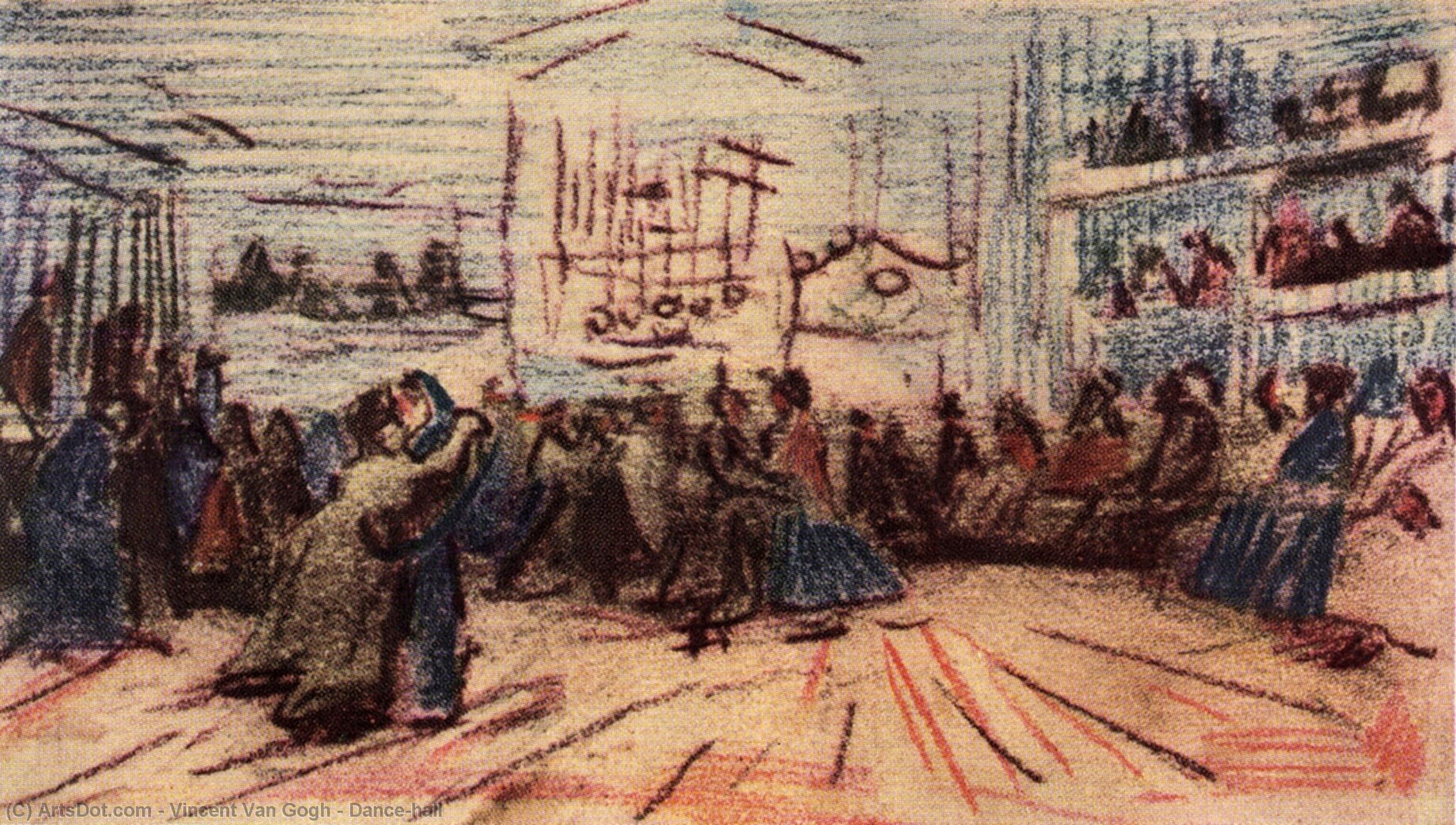 WikiOO.org - دایره المعارف هنرهای زیبا - نقاشی، آثار هنری Vincent Van Gogh - Dance-hall
