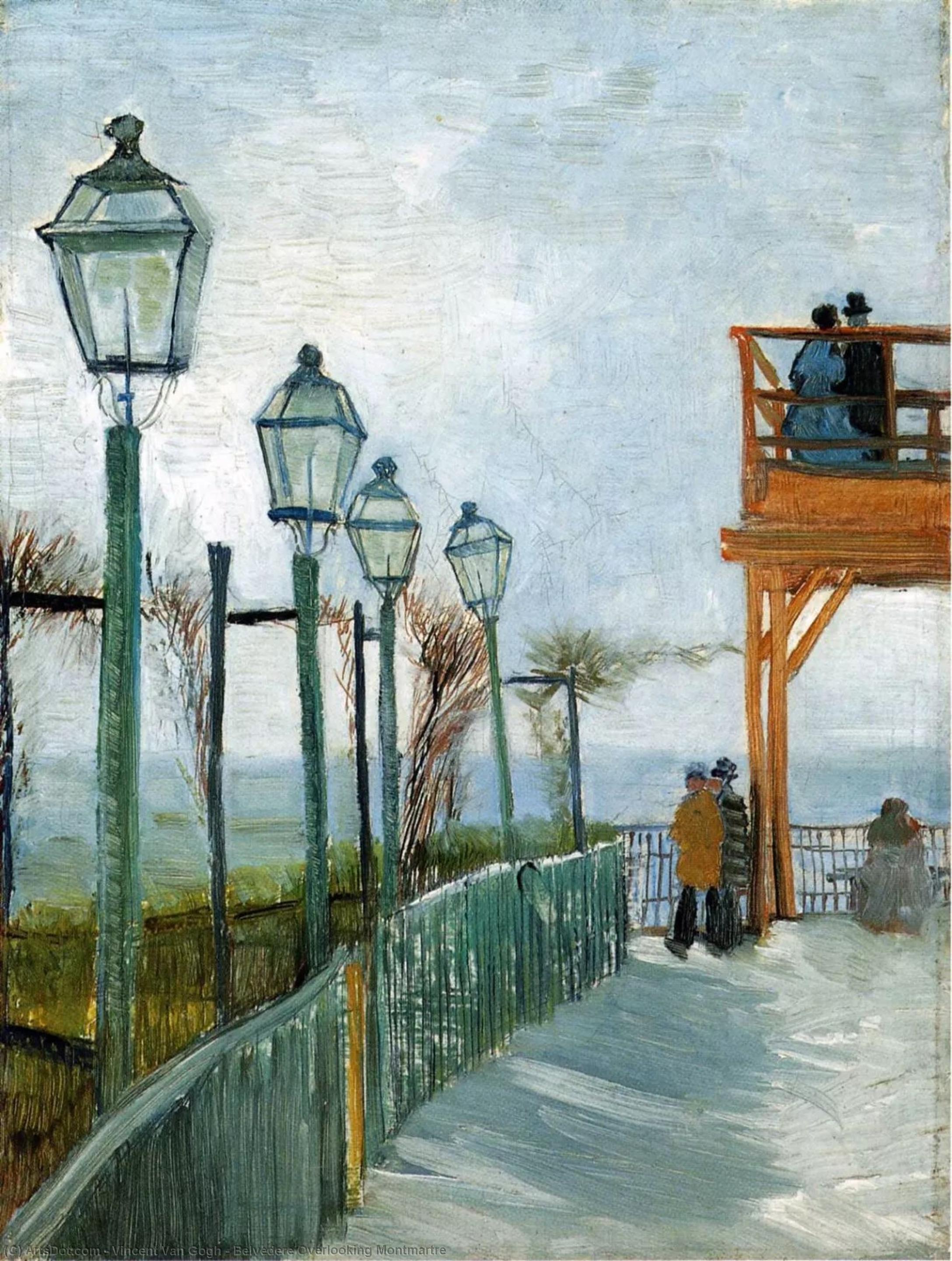 Wikioo.org - The Encyclopedia of Fine Arts - Painting, Artwork by Vincent Van Gogh - Belvedere Overlooking Montmartre
