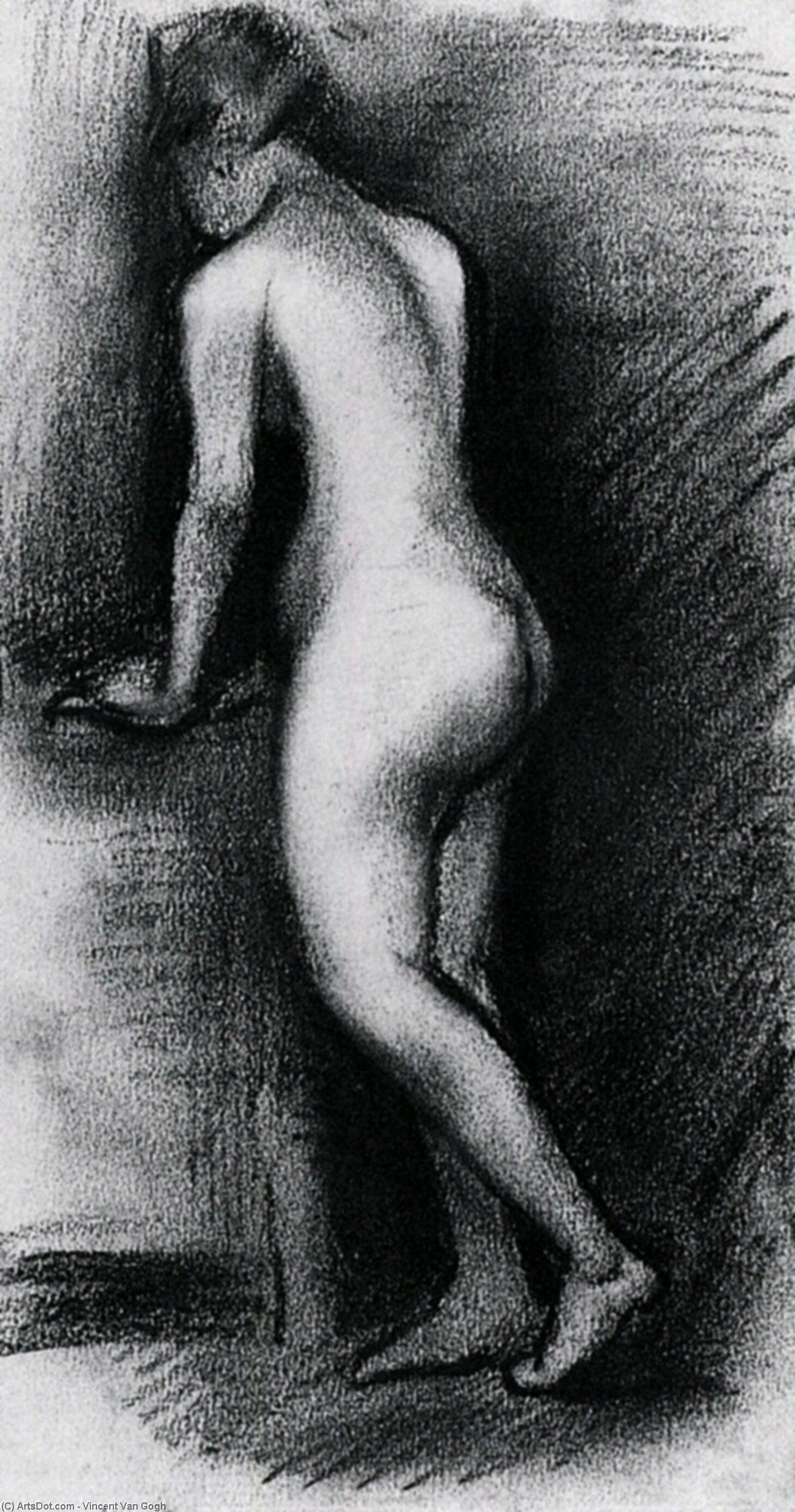 WikiOO.org - Güzel Sanatlar Ansiklopedisi - Resim, Resimler Vincent Van Gogh - Female Nude, Standing