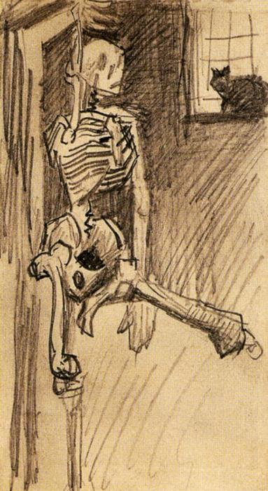Wikioo.org - Bách khoa toàn thư về mỹ thuật - Vẽ tranh, Tác phẩm nghệ thuật Vincent Van Gogh - Skeleton