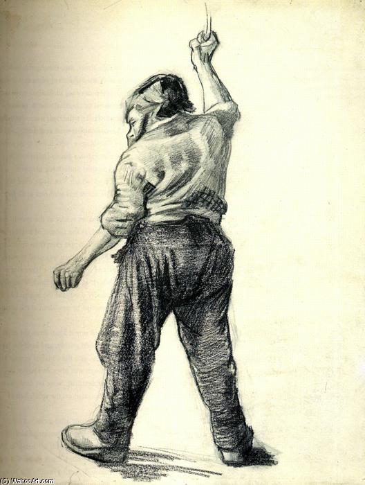WikiOO.org - Güzel Sanatlar Ansiklopedisi - Resim, Resimler Vincent Van Gogh - Standing Man Seen from the Back