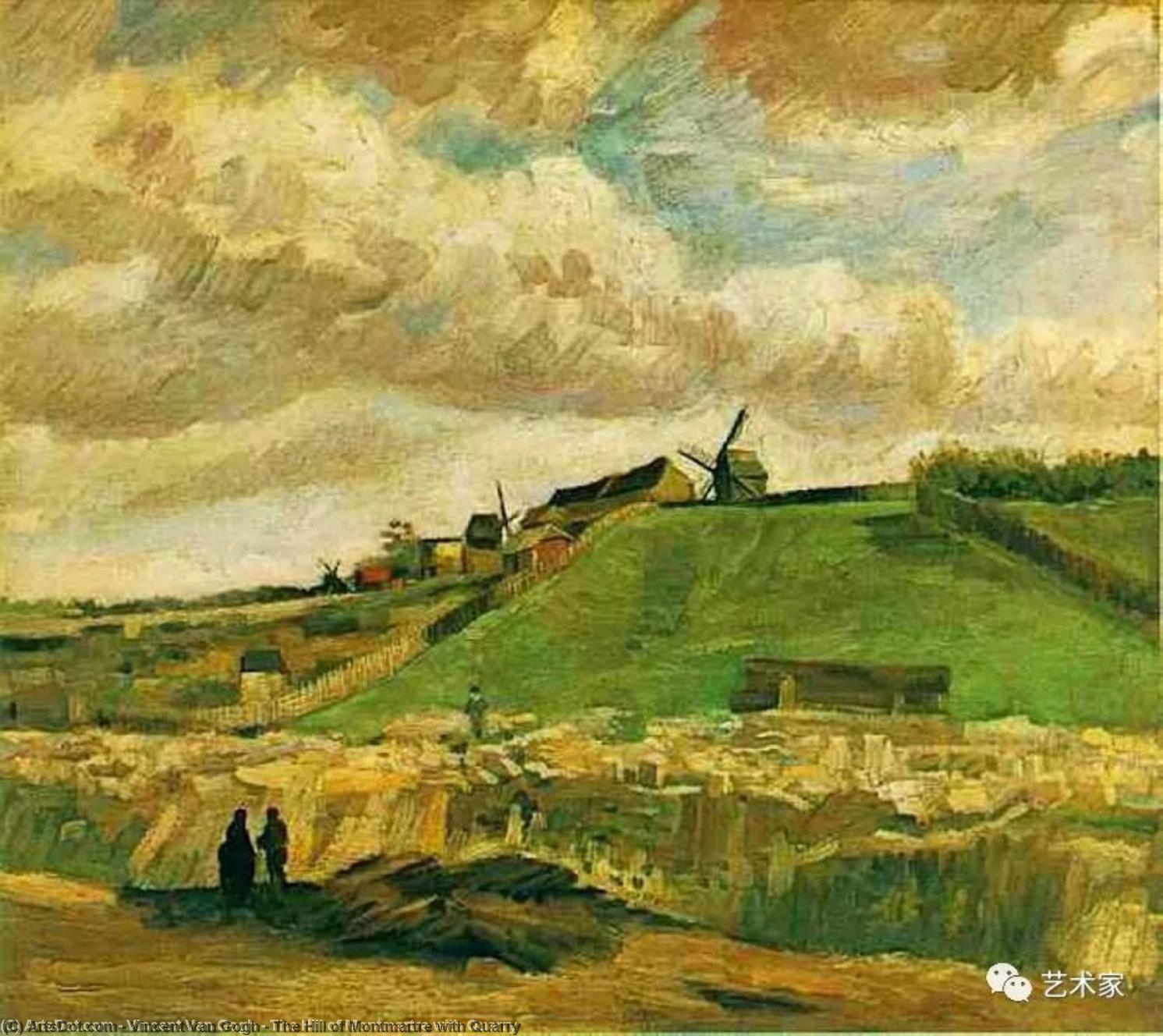 Wikioo.org - The Encyclopedia of Fine Arts - Painting, Artwork by Vincent Van Gogh - The Hill of Montmartre with Quarry