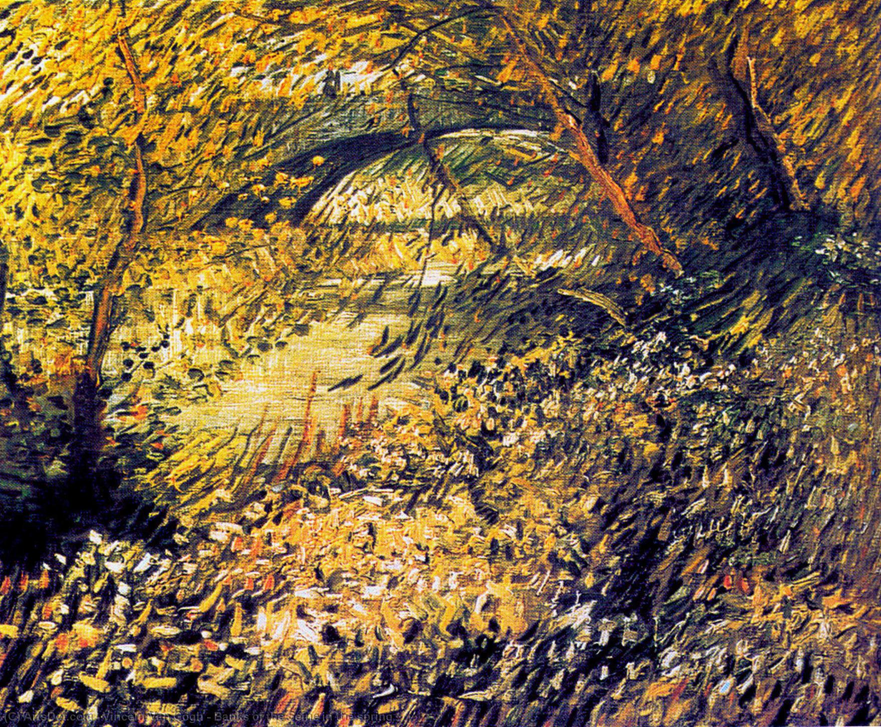 Wikioo.org - The Encyclopedia of Fine Arts - Painting, Artwork by Vincent Van Gogh - Banks of the Seine in the spring