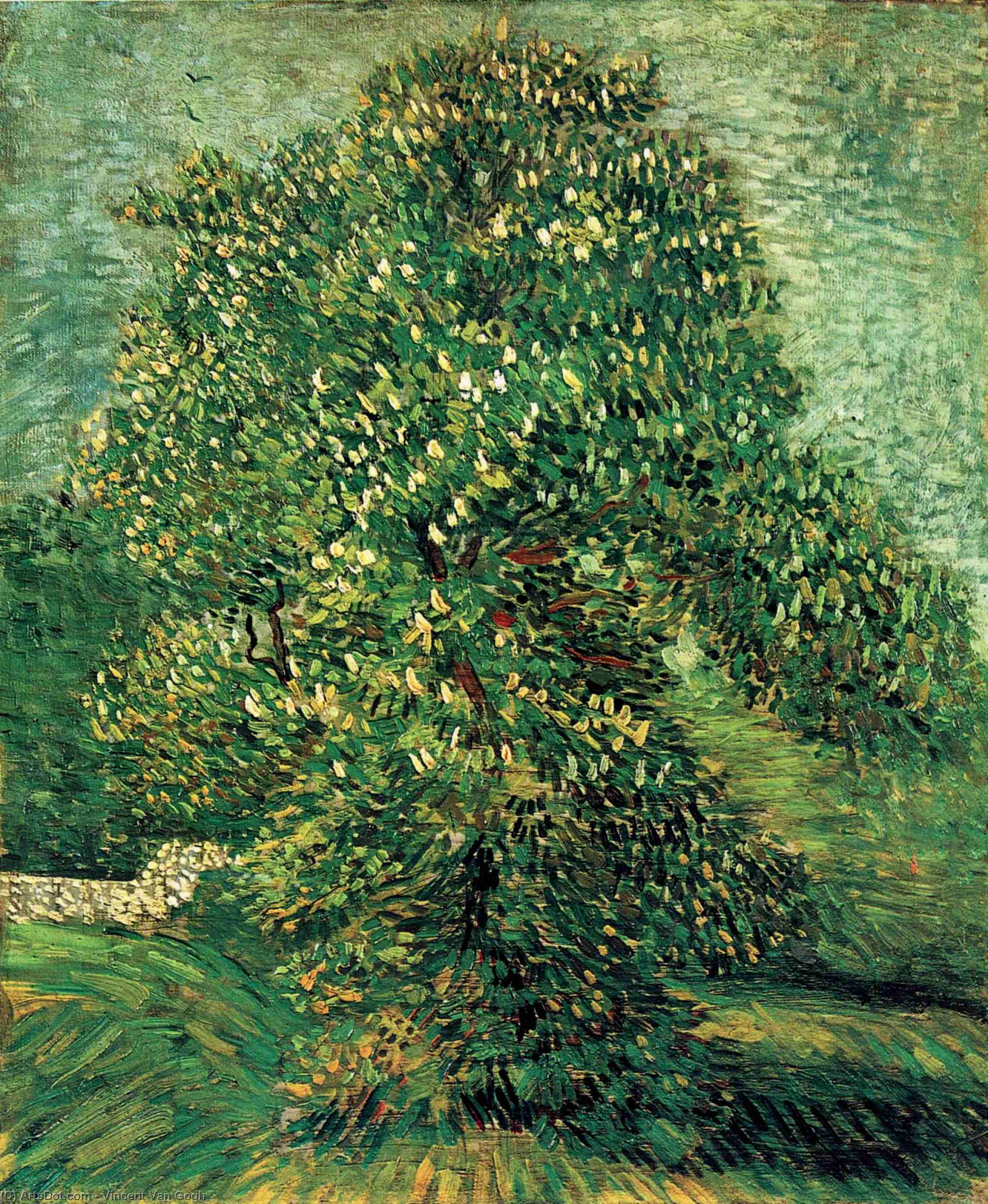 WikiOO.org - Енциклопедия за изящни изкуства - Живопис, Произведения на изкуството Vincent Van Gogh - Chestnut Tree in Blossom