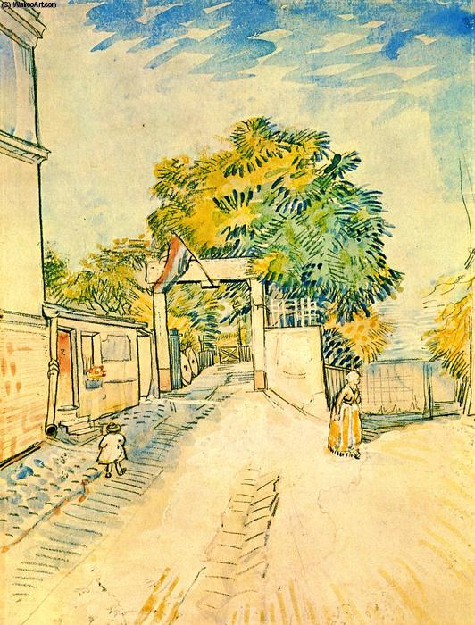 WikiOO.org - Encyclopedia of Fine Arts - Lukisan, Artwork Vincent Van Gogh - Entrance to the Moulin de la Galette