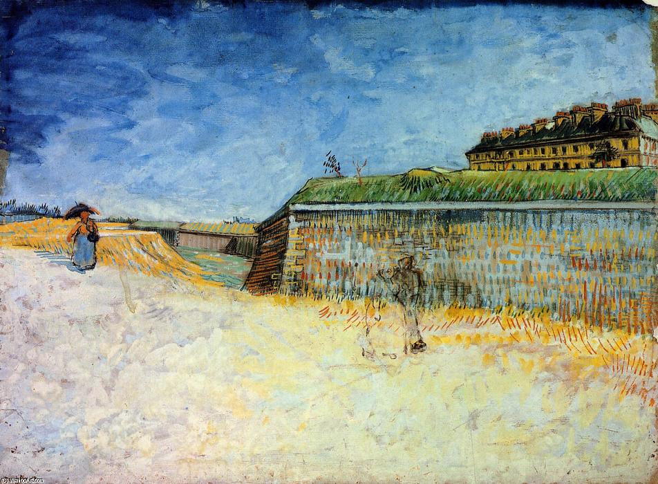 Wikioo.org - The Encyclopedia of Fine Arts - Painting, Artwork by Vincent Van Gogh - Fortifications of Paris with Houses