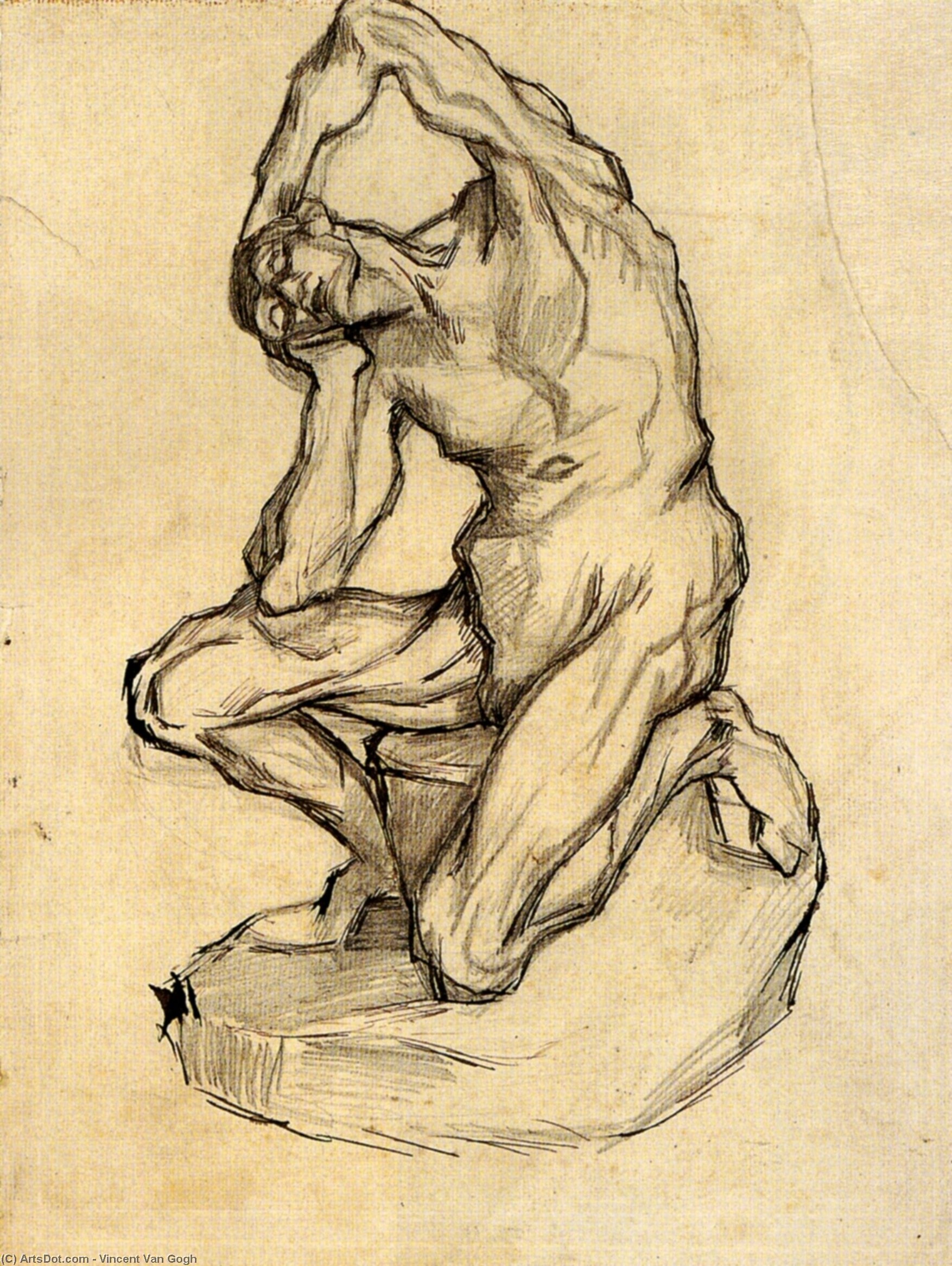 WikiOO.org - Enciklopedija likovnih umjetnosti - Slikarstvo, umjetnička djela Vincent Van Gogh - Kneeling Ecorche