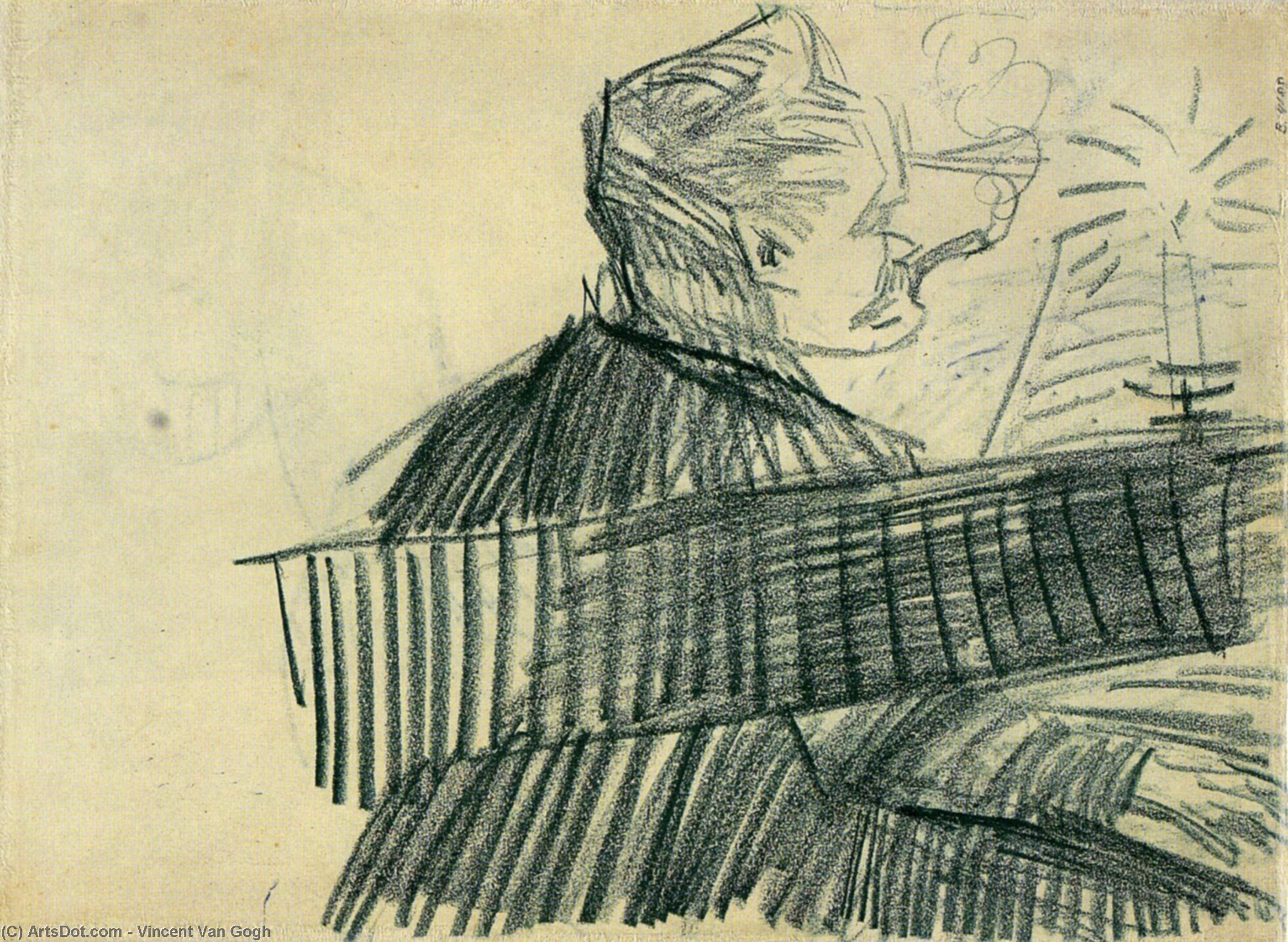 WikiOO.org - Encyclopedia of Fine Arts - Maleri, Artwork Vincent Van Gogh - Pianist