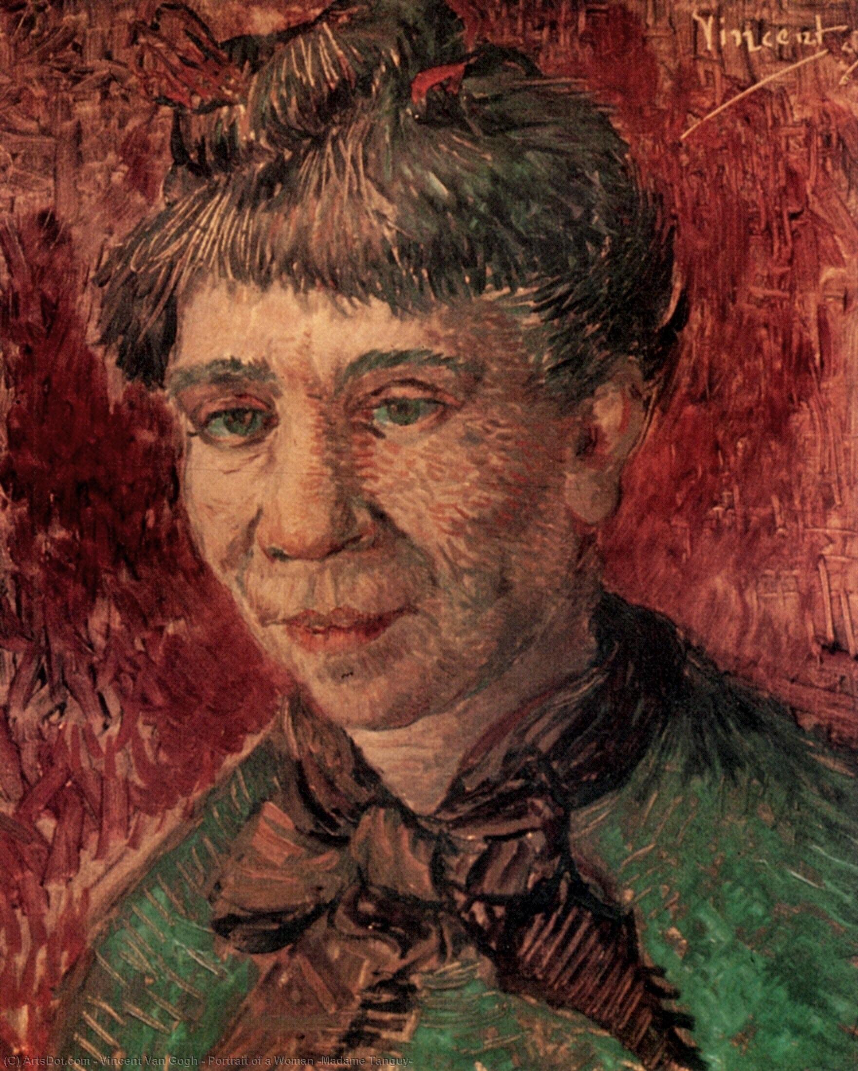 Wikioo.org - The Encyclopedia of Fine Arts - Painting, Artwork by Vincent Van Gogh - Portrait of a Woman (Madame Tanguy)