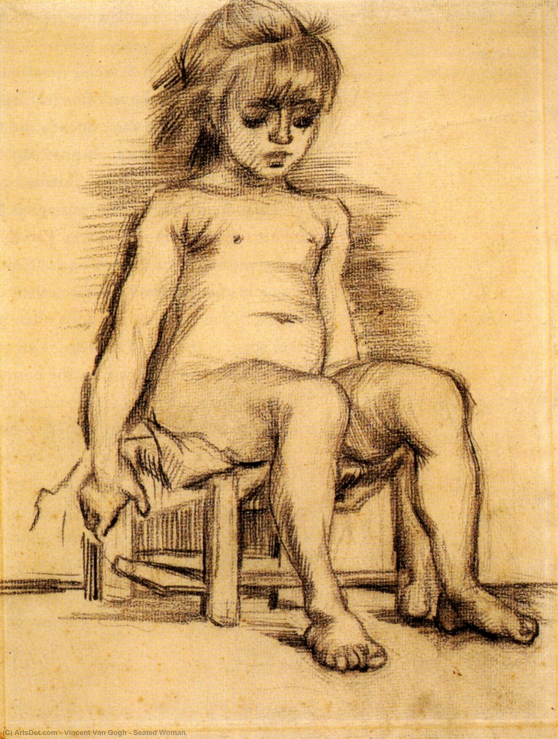 Wikioo.org - Bách khoa toàn thư về mỹ thuật - Vẽ tranh, Tác phẩm nghệ thuật Vincent Van Gogh - Seated Woman