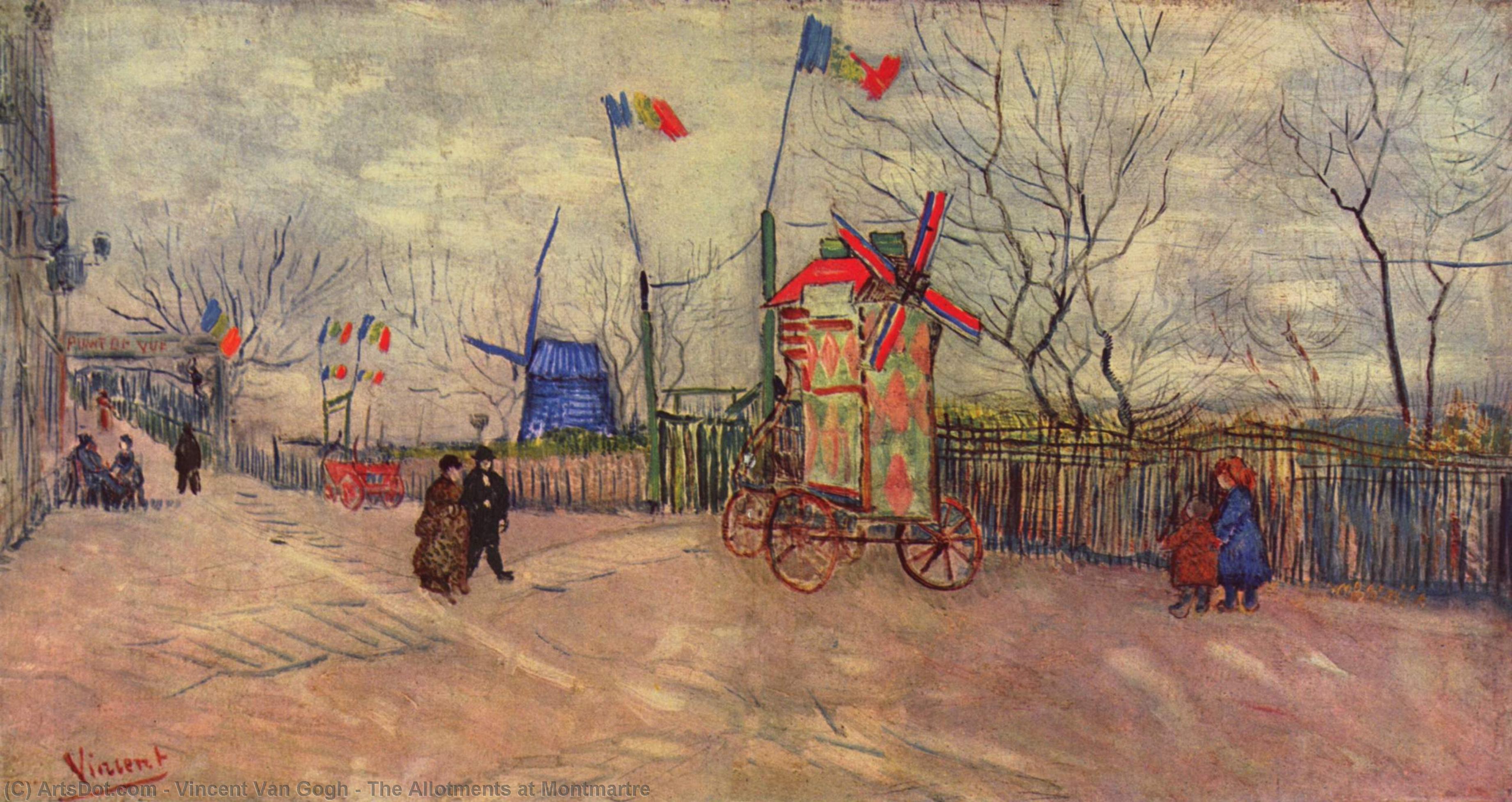 Wikioo.org – La Enciclopedia de las Bellas Artes - Pintura, Obras de arte de Vincent Van Gogh - las adjudicaciones a Montmartre